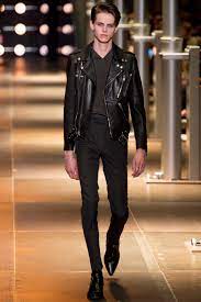 Saint Laurent Leather Jacket Men Fashion Show Mens Winter Fashion Mens Fashion Rugged