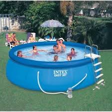 Intex 15ft X 48in Easy Set Above Ground Inflatable Pool W Pump And Solar Cover Easy Set Pools Swimming Pool Kits Above Ground Swimming Pools