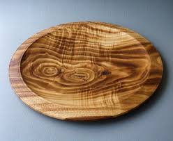Large Wooden Chestnut Platter Plate Etsy Wooden Platters Wood Turning Wood Platter