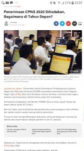 Kata paryono, pemerintah membatalkan rencana penerimaan cpns 2020. Cpns 2020 Dan 2021 Ditiadakan Informasi Cpns Asn Indonesiacpns Indonesia 2020