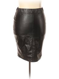 details about fashion to figure women black faux leather skirt 1x plus