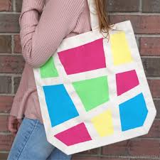 Picsart photo editor, collage maker and sticker maker. Geometric Canvas Bag Painting Craft Fun Sleepover Craft For Kids I Heart Crafty Things