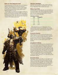 The effect is otherwise identical with a barbarian's rage except that the subjects aren't fatigued at the end of the rage. I Can T Leave Barbarian S With Just A Single Lonely Primal Path So I Made The First A Litt Barbarian Dnd Dungeons And Dragons Classes D D Dungeons And Dragons