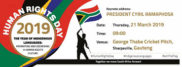 South africa's human rights day coincides with the un international day for the elimination of racism. Human Rights Day 2019 South African Government