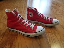 Converse Red All Star Chuck Taylor High Tops Size 10 For Sale In Monterey Park Ca Offerup Chuck Taylors Converse Converse Chuck Taylor High Top Sneaker