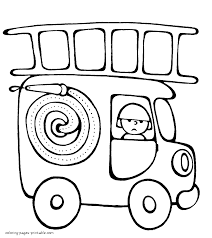 Coloring page fire truck colouring to pretty. Fire Truck Coloring Pages For Kids Drawing With Crayons