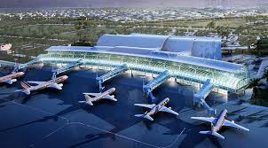 Also the distances are straight line. Airports Brazzaville Futuristic Architecture Airport Design