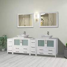 Check out our extensive range of bathroom sink vanity units and bathroom vanity units. Vanity Art 96 Inch Double Sink Bathroom Vanity Combo Set 10 Drawers 2 Shelf 4 Ebay