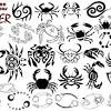 Cool black tribal zodiac sign tattoo design. 1