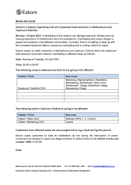 What if carte blanche did an exposé. Eskom Hld Soc Ltd On Twitter Eskom Load Reduction Notice Date 19 April 2021 Eskomlimpopo Eskommpumalanga Eskomnorthwest Please See Below The Provincial Statement With Details And Areas That Will Be Affected By