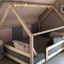 cot house bed 70 x 140 cm 6 panels small etsy house bed baby room furniture house beds