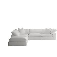 Merax 91.5 inch large modern sofa couch with sleeper bed for living room, l shaped, including chaise lounge sectional, cool sliver 3.8 out of 5 stars 34 $925.50 $ 925. Truman Sectional Sofa In White Linen Sectional Sofa White Sectional Sofa White Sectional