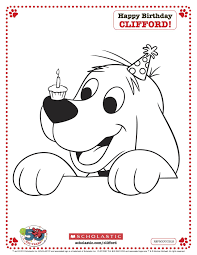 Clifford Printable Birthday Coloring Page From Scholastic Birthday Coloring Pages Chibi Coloring Pages My Little Pony Coloring