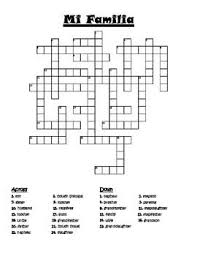 Spanish Family Crossword How To Speak Spanish Powerpoint Lesson Vocabulary