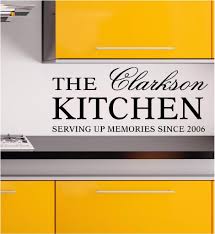 personalised kitchen name vinyl wall