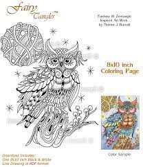Adult coloring page fantasy moon and stars girl line art $2.48 loading in stock. Moon Struck Fairy Tangles Owl Full Moon And Stars Printable Etsy