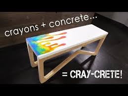 Building A Crayon Concrete Bench Plus Epoxy Resin How To Make Youtube Concrete Bench Melting Crayons Concrete