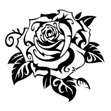 Stensil Rose Stencil Drawings Black Rose