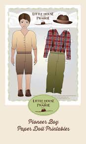 Return from coloring paper dolls to free printable paper dolls home. Pioneer Girl And Pioneer Boy Paper Doll Printables Little House On The Prairie