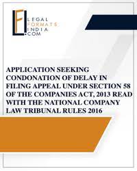 (3) the provisions of the prior companies acts relating to the use of limited or teoranta (or their abbreviations) shall apply as respects the name of an existing private company referred to in subsection (1) during the period referred to in that subsection and not the provisions of section 969. Application Seeking Condonation Of Delay In Filing Appeal