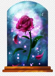 Pink Enchanted Rose Illustration Beauty And The Beast Belle Lumiere Cogsworth Beauty And The Beast Background Violet Computer Wallpaper Flower Png Pngwing