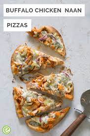 Buffalo Chicken Naan Pizzas Recipe Naan Pizza Naan Pizza Recipes Naan Pizza Chicken