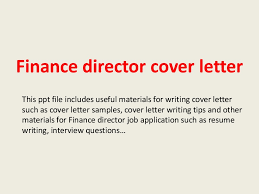Finance Director Cover Letter