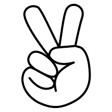 Hand Peace Sign Free Svg