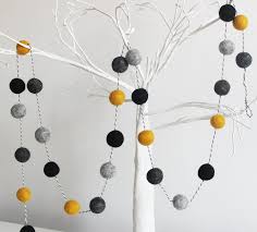 Decor mustard for yellow and grey bedroom ·. Mustard Yellow Black And Grey Pom Pom Garland Boys Bedroom Decor Mk Kids Interiors