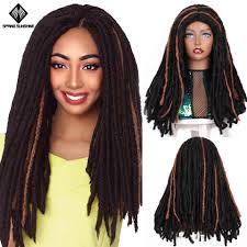 If you thought dreadlocks hairstyles are all about wearing rugged hair, you are wrong. Spring Sunshine 18 Inch Synthetic Dreadlocks Wigs Crochet Braids Soft Dread Faux Locs Hairstyle Long Afro For Black Women Men Synthetic None Lace Wigs Aliexpress