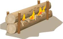 A keyhole fire can only be described as exactly as its name suggests, it looks like a keyhole, a large round part, where the main fire is located, which is you can also make use of a fire pit or trench. Campfire Wikipedia
