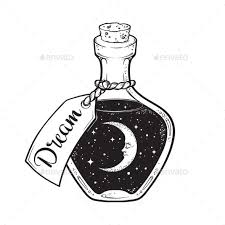 Dream In Bottle With Moon And Stars Moon Drawing Art Drawings Doodle Art