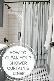 How To Easily Clean Your Shower Curtain And Liner Clean Shower Curtains Clean Shower Curtain Liner Shower Curtain