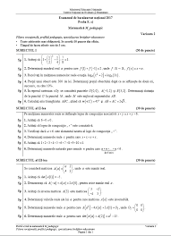 După matematică, proba la alegere la bac 2017 va avea loc pe 30 iunie. Bacalaureat 2017 Subiectele Si Baremele De Corectare La MatematicÄƒ Europa Fm