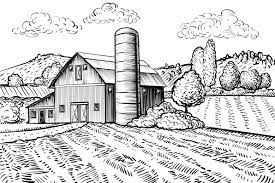This amazingly detailed drawing displays how textures can be used to depict a landscape. The Bundle Of Thanksgiving Graphics Landscape Drawings Drawing Scenery Rural Landscape