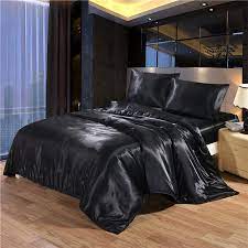 Buy luxury bedroom sets by homey design. White Black Bedding Sets King Double Size Satin Silk Summer Used Single Bed Linen China Luxury Bedding Kit Duvet Cover Set Calm Lotus