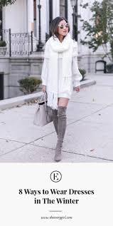 Following this tip, you can even wear this sequin dress (see/shop here) to an outdoor party in winter and be the best dressed. 8 Ways To Wear Dresses In Winter The Everygirl