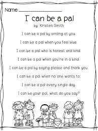 I Can Be A Pal Building Your Classroom Community Book Study Kids Poems Classroom Community