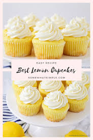 Lemon Cupcakes W Cream Cheese Frosting Somewhat Simple Recipe In 2020 Lemon Cupcake Recipe Lemon Cake Mix Recipe Cupcake Recipes