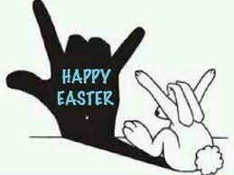 Happy Easter Asl Bunny Style Sign Language Art Sign Language I Love You I Love You Hand