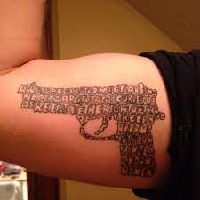 With the increasing calls for gun control, gun enthusiasts and second amendment adherents have taken to incorporating gun imagery into the american flag and other patriotic symbols. 2nd Amendment Tattoo Tattoos Body Art Dad Tattoos