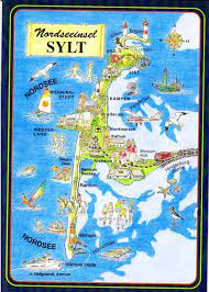 sylt map card sylt nordseeinseln nordsee