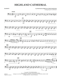 Highland Cathedral Bassoon Digital Sheet Music Sheet Music Concert Band