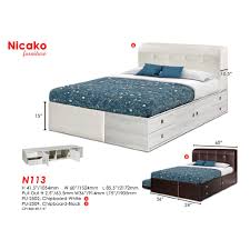 New listingdouble divan bed with orthopedic mattress free delivery uk cash on delivery! N 113 Nicako Divan Bed Frame Bed Frame Katil Headboard King Size Queen Size With Side Drawer Offer Shopee Malaysia