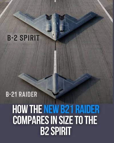 The B21 Raider is widely believed to be smaller and more compact than the B  2 Spirit, with a cleaner flying wing shape built for lower observability,  easier maintenance, and modern long