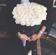 Beautiifulinblack Luxury Flowers White Rose Bouquet White Roses