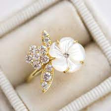 Camellia Flower Ring Aries Necklace Gorgeous Earrings Flower Ring