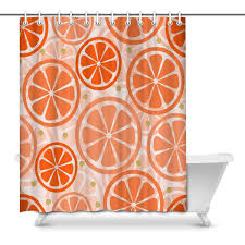 Pop Orange Shower Curtain Decor 66x72 Inch Walmart Canada