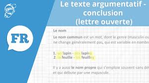 C'est un texte très ironique. La Conclusion D Un Texte Argumentatif Secondaire Alloprof
