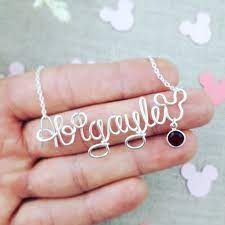 Disney Personalized Jewelry Gift Wire Name Necklace In Etsy Personalized Gifts Jewelry Travel Keepsakes Personalized Jewelry